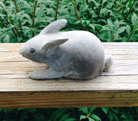 A small rabbit Daddy carved