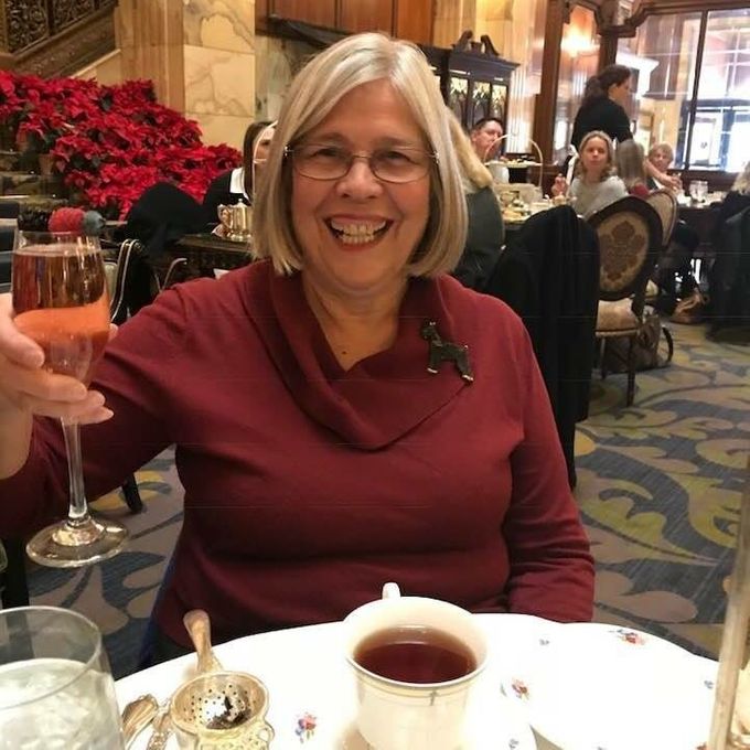 Here is a picture of Susan Strothmann Brooks toasting Berger